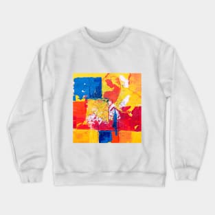 Canvas Abstract oil Paint Art Crewneck Sweatshirt